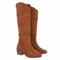 Damen High-Heel Stiefel - camel