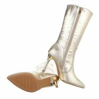 Damen High-Heel Stiefeletten - golden