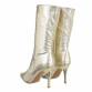 Damen High-Heel Stiefeletten - golden