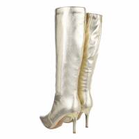 Damen High-Heel Stiefel - goldenpu