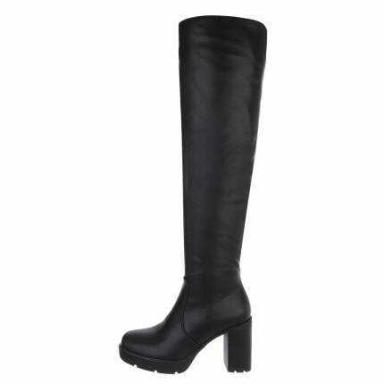 Damen Overknee-Stiefel - black