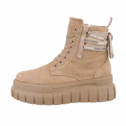 Damen Schnürstiefeletten - khaki