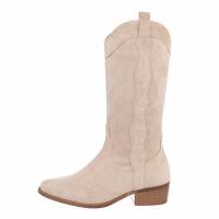 Damen Western- & Bikerboots - beige