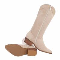 Damen Western- & Bikerboots - beige