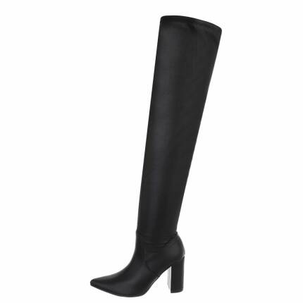 Damen Overknee-Stiefel - black Gr. 36