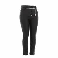 Damen Hose in Lederoptik von Denim Life - black