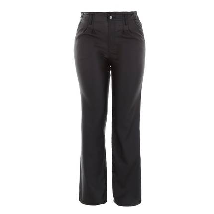 Damen Hose in Lederoptik von Denim Life Gr. L/40 - black