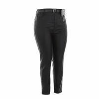 Damen Hose in Lederoptik von  - black