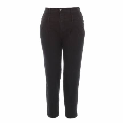 Damen High Waist Jeans von Laulia Gr. L/40 - black