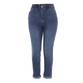 Damen High Waist Jeans von Laulia - blue