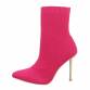 Damen High-Heel Stiefeletten - fushia