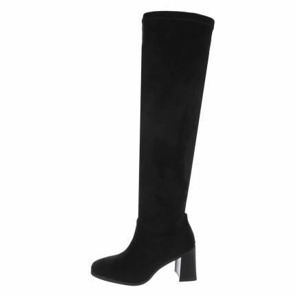 Damen Overknee-Stiefel - black