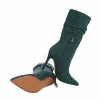 Damen High-Heel Stiefeletten - green