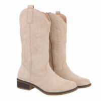 Damen Western- & Bikerboots - beige