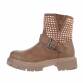 Damen Western- & Bikerboots - khaki Gr. 36