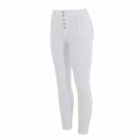 Damen High Waist Jeans von Laulia - white