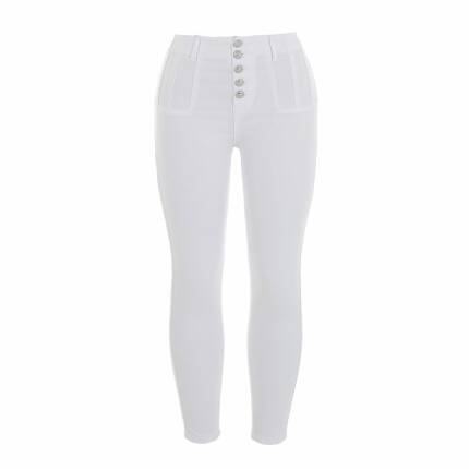 Damen High Waist Jeans von Laulia Gr. L/40 - white