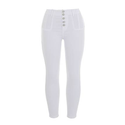 Damen High Waist Jeans von Laulia Gr. L/40 - white