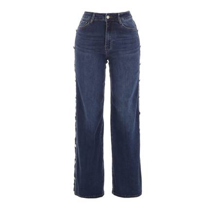 Damen High Waist Jeans von Laulia Gr. L/40 - blue