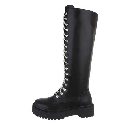 Damen Schnrstiefel - black Gr. 36