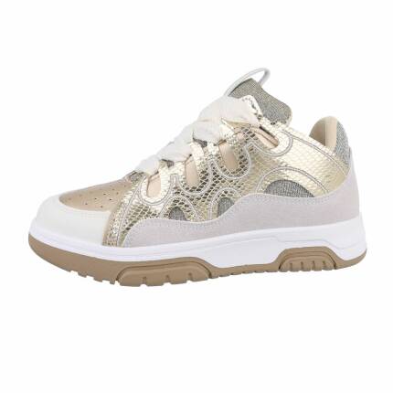 Damen Low-Sneakers - gold Gr. 37