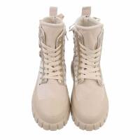 Damen Schnürstiefeletten - beige