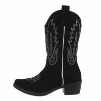 Damen Western- & Bikerboots - blacksuede