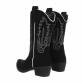 Damen Western- & Bikerboots - blacksuede