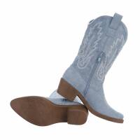 Damen Western- & Bikerboots - bluesuede