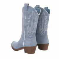 Damen Western- & Bikerboots - bluesuede