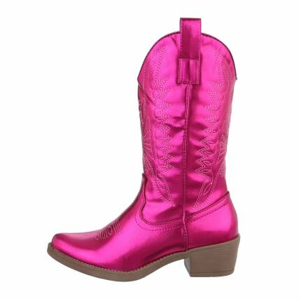 Damen Western- & Bikerboots - fushia