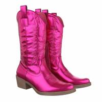 Damen Western- & Bikerboots - fushia