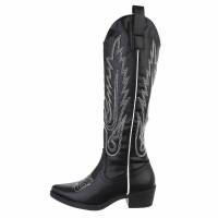 Damen Western- & Bikerboots - blackpu