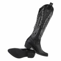 Damen Western- & Bikerboots - blackpu