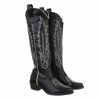 Damen Western- & Bikerboots - blackpu