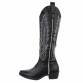 Damen Western- & Bikerboots - blackpu Gr. 38