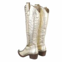 Damen Western- & Bikerboots - golden