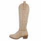 Damen Western- & Bikerboots - khaki Gr. 36