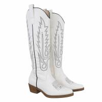 Damen Western- & Bikerboots - white