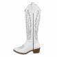 Damen Western- & Bikerboots - white