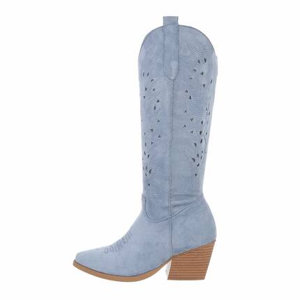 Damen Western- & Bikerboots - bluesuede Gr. 36