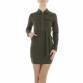 Damen Blusenkleid von Metrofive Gr. M/L - khaki