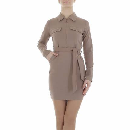 Damen Blusenkleid von Metrofive Gr. M/L - taupe