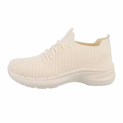 Damen Low-Sneakers - beige Gr. 36