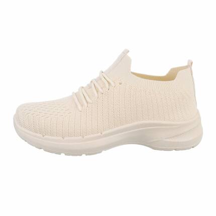 Damen Low-Sneakers - beige Gr. 37