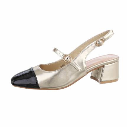 Damen Klassische Pumps - gold Gr. 40