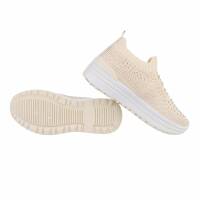 Damen Low-Sneakers - beige