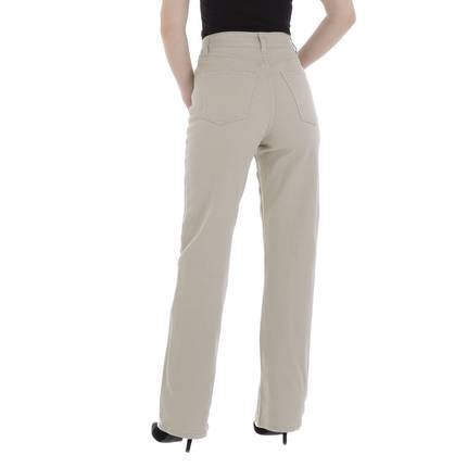 Damen High Waist Jeans von Laulia - beige