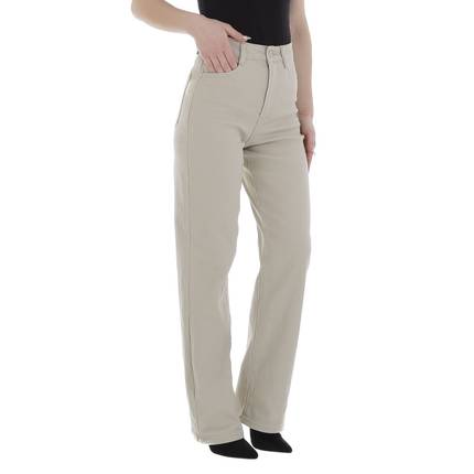 Damen High Waist Jeans von Laulia - beige