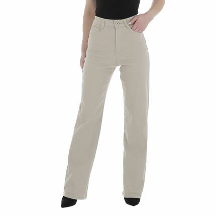 Damen High Waist Jeans von Laulia Gr. S/36 - beige